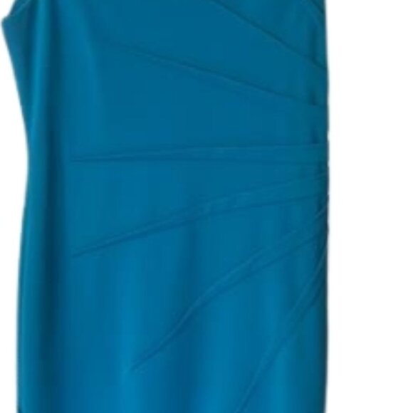 Calvin Klein Teal Sheath Dress | Work to Cocktail | Timeless Classic - Picture 6 of 8
